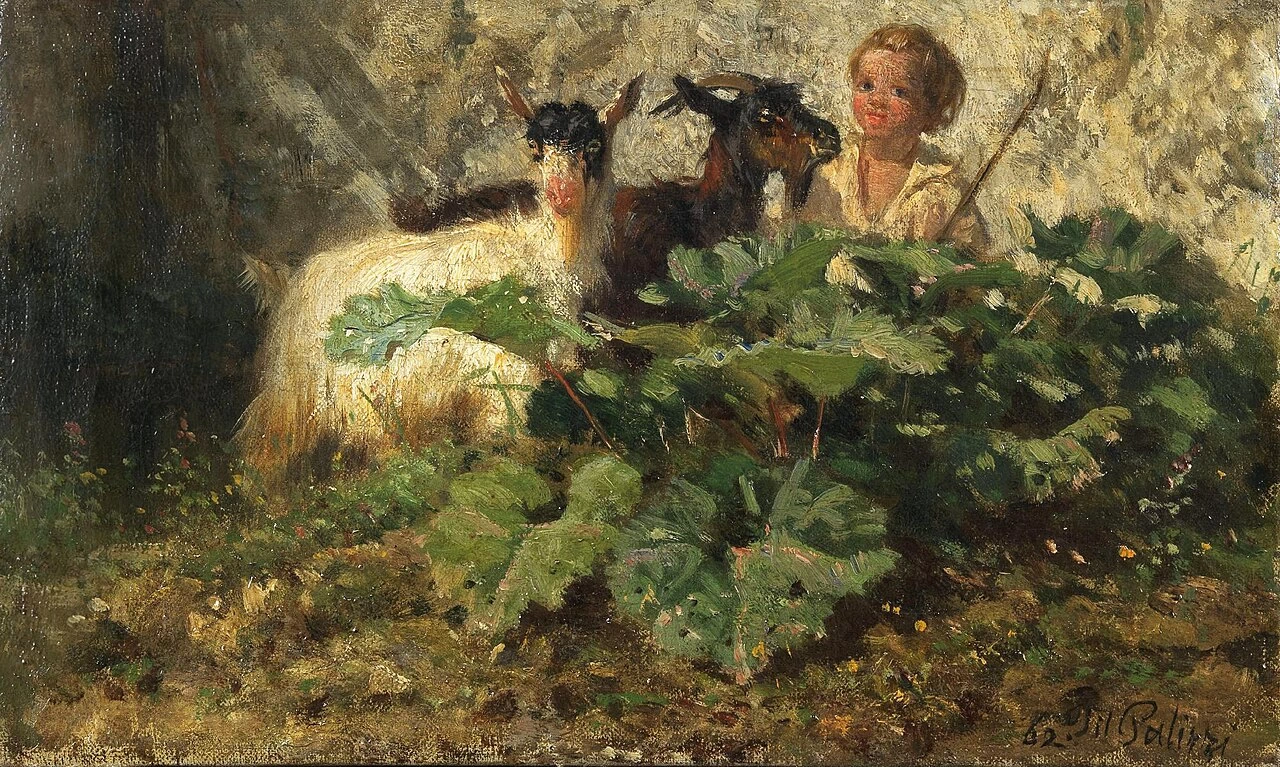Caprette con pastorello (1862)